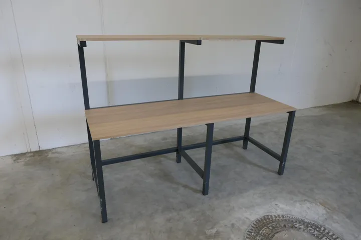 1x Double Desk - Doppelschreibtisch - schwarz